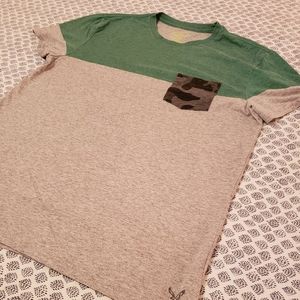 American Eagle Colorblock Camo Tee